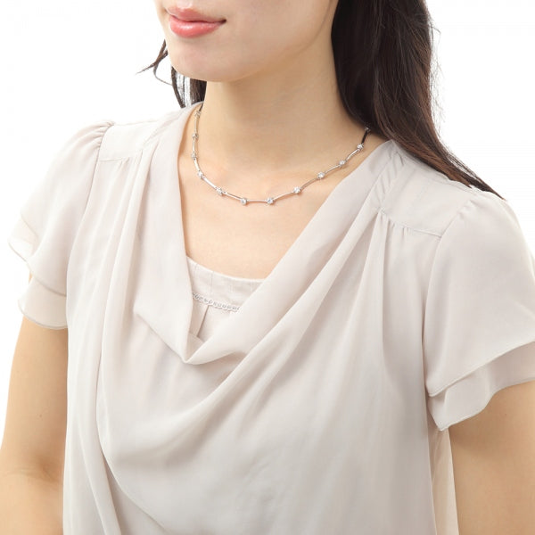 ダイヤモンド プラチナネックレス(計5.0カラット/GカラーUP/SI2/GoodUP/4月誕生石/グレーディングレポート付き)《JNKD1363》