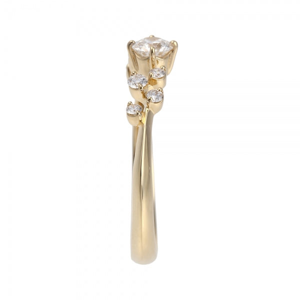 ダイヤモンド K18リング(0.2カラット/Dカラー/VS1/3EX(H&C)/一粒/4月誕生石/グレーディングレポート付き)《JRGD1359》