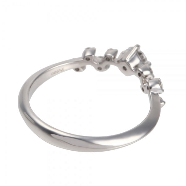 ダイヤモンド PTリング(0.2カラット/Dカラー/VS1/3EX(H&C)/一粒/リーフモチーフ/4月誕生石/グレーディングレポート付き)《JRGD1358》