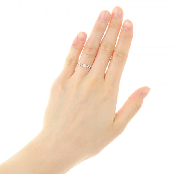 ダイヤモンド PTリング(0.2カラット/Dカラー/VS1/3EX(H&C)/一粒/リーフモチーフ/4月誕生石/グレーディングレポート付き)《JRGD1358》