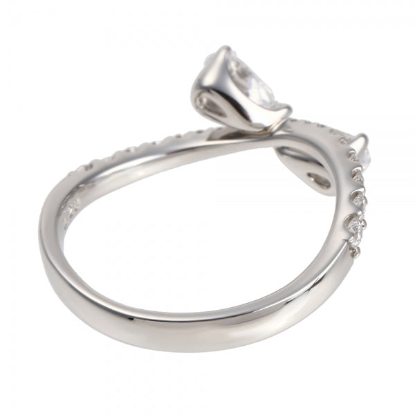 ダイヤモンド PTリング(計0.6カラット/Dカラー/IF(インターナリーフローレス)/ペアシェイプ/4月誕生石/GIAグレーディングレポート付き)《JRGD1357》