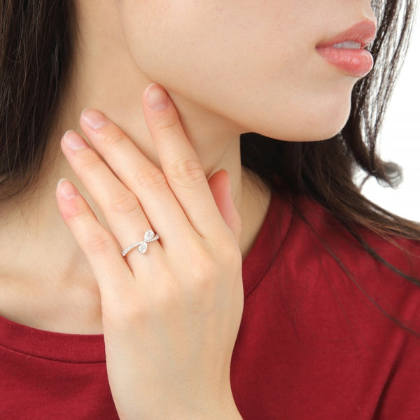 ダイヤモンド PTリング(計0.6カラット/Dカラー/IF(インターナリーフローレス)/ペアシェイプ/4月誕生石/GIAグレーディングレポート付き)《JRGD1357》