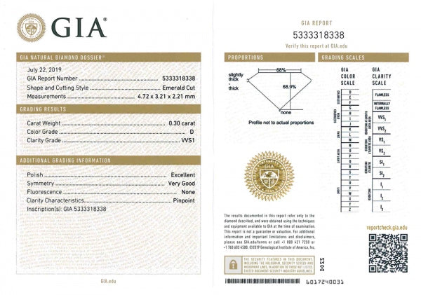 ダイヤモンド PTリング(計0.6カラット/Dカラー/VVS1/エメラルドカット/取り巻き/4月誕生石/GIAグレーディングレポート付き)