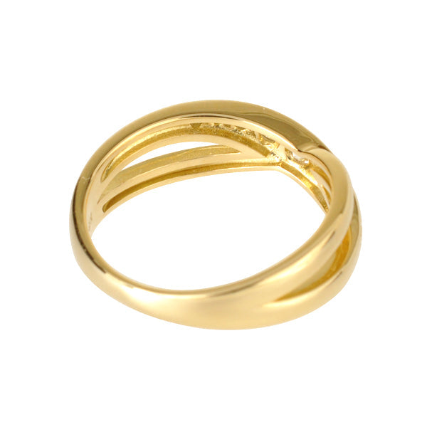 ダイヤモンド K18リング(計0.3カラット/クロスモチーフ/4月誕生石)《BRGD3038W》