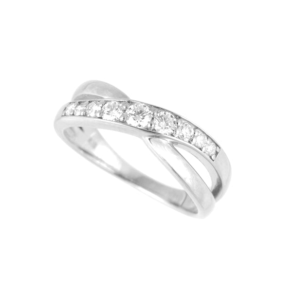 ダイヤモンド プラチナリング(計0.3カラット/クロスモチーフ/4月誕生石)《BRGD3037W》