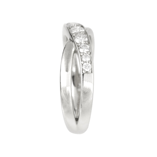 ダイヤモンド プラチナリング(計0.3カラット/クロスモチーフ/4月誕生石)《BRGD3037W》