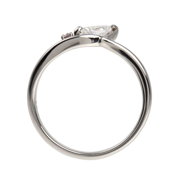 【限定1点】ピンクダイヤモンド/ダイヤモンド PTリング(0.01カラット/アーガイル/マーキス/4月誕生石)《JRGD1484》