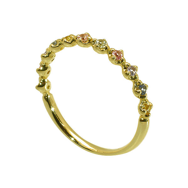 マルチカラー K18リング(クレサンベール/マルチカラー/9月誕生石)《BRGX9392》