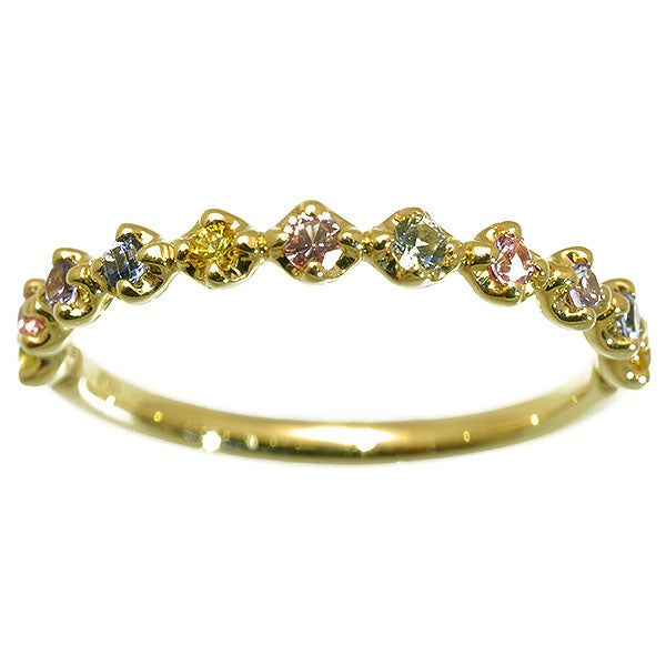 マルチカラー K18リング(クレサンベール/マルチカラー/9月誕生石)《BRGX9392》