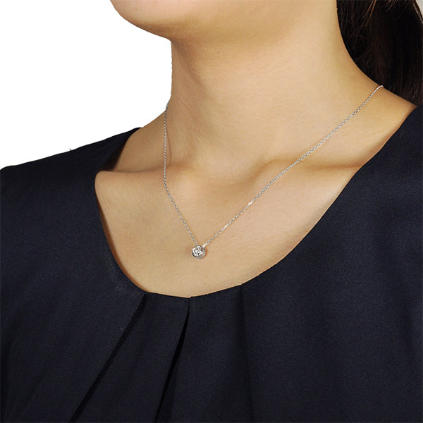 ダイヤモンド K18ネックレス(0.5カラット/HカラーUP/SI2UP/GoodUP/一粒/イニシャル/4月誕生石)《JPDD1256》