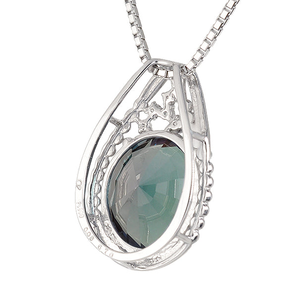 アレキサンドライト/ダイヤモンド プラチナネックレス(クレサンベール/6月誕生石)《WPDA2697》