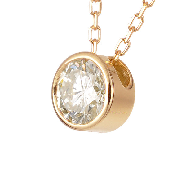 ダイヤモンド K18ネックレス(0.5カラット/HカラーUP/SI2UP/GoodUP/一粒/イニシャル/4月誕生石)《JPDD1250》