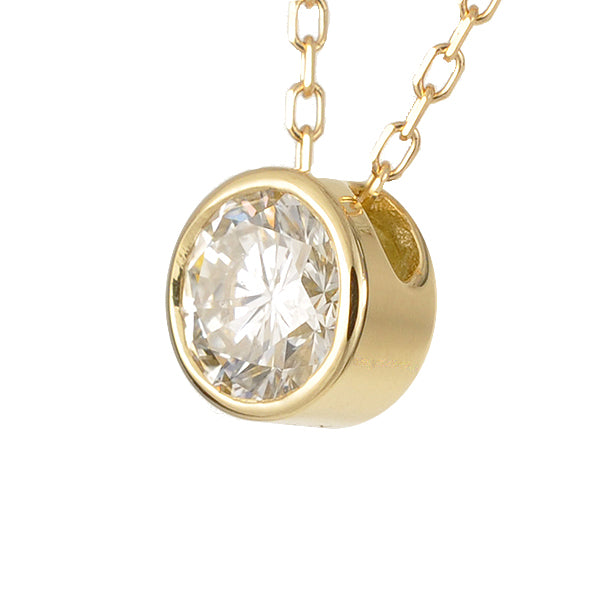 ダイヤモンド K18ネックレス(0.5カラット/HカラーUP/SI2UP/GoodUP/一粒/イニシャル/4月誕生石)《JPDD1251》