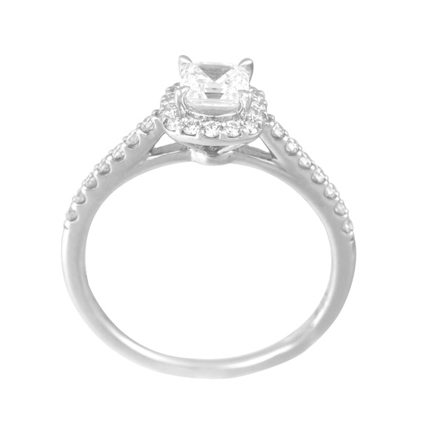 ダイヤモンド プラチナリング(0.5カラット/Dカラー/エメラルドカット/一粒/4月誕生石/GIAグレーディングレポート付き)《JRGD1516》