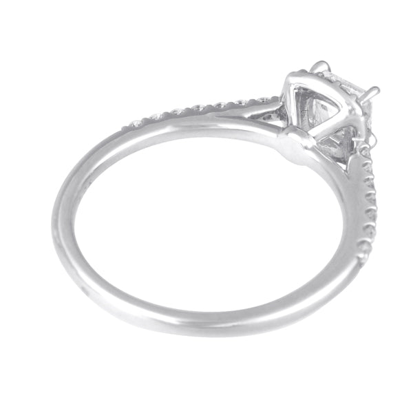 ダイヤモンド プラチナリング(0.5カラット/Dカラー/エメラルドカット/一粒/4月誕生石/GIAグレーディングレポート付き)《JRGD1516》