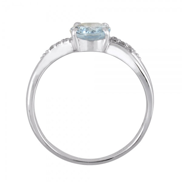 アクアマリン K18リング(オーバル/3月誕生石)《WRGN3396》