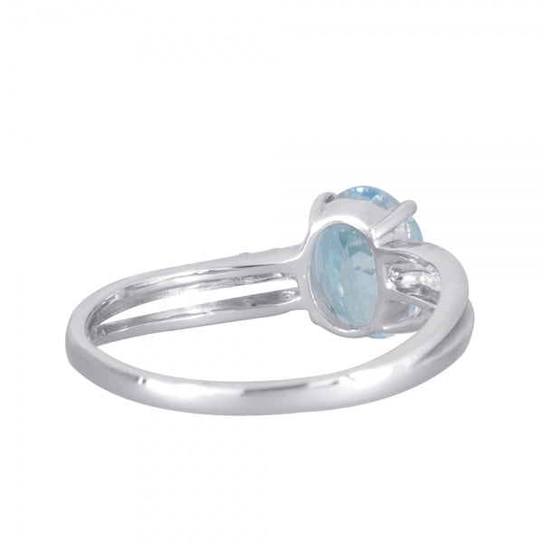 アクアマリン K18リング(オーバル/3月誕生石)《WRGN3396》