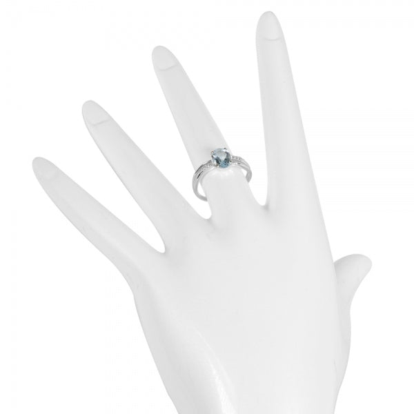 アクアマリン K18リング(オーバル/3月誕生石)《WRGN3396》