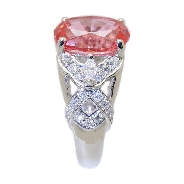 パパラチアサファイア/ダイヤモンド プラチナリング(クレサンベール/35周年/9月誕生石)《BRGP6930》