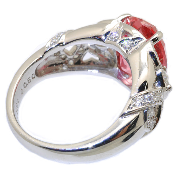 パパラチアサファイア/ダイヤモンド プラチナリング(クレサンベール/35周年/9月誕生石)《BRGP6930》