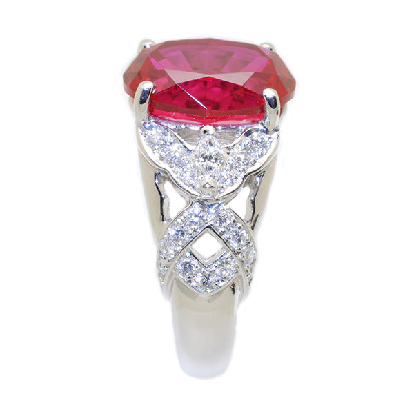 ルビー/ダイヤモンド プラチナリング(クレサンベール/35周年/7月誕生石)《BRGR6930》