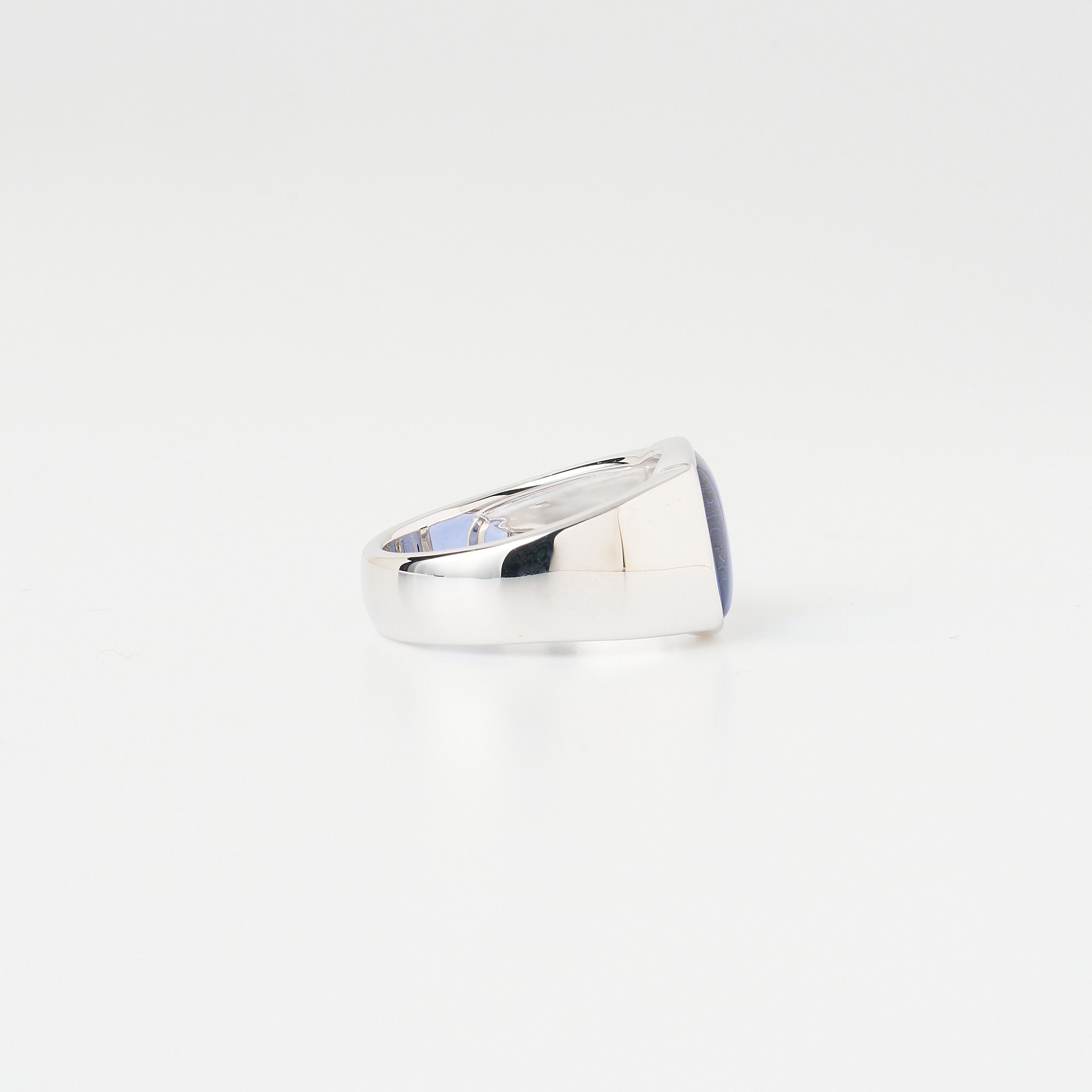 サファイア シルバーリング(LGS/Bloom/クッション)《WRGGS014》