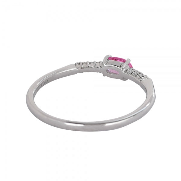 ピンクスピネル/ダイヤモンド プラチナリング(オーバル/エタニティ/8月誕生石)《WRGN3669》