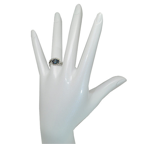 アレキサンドライト/ダイヤモンド プラチナリング(クレサンベール/1カラットUP/オーバル/6月誕生石)《WRGA1002》