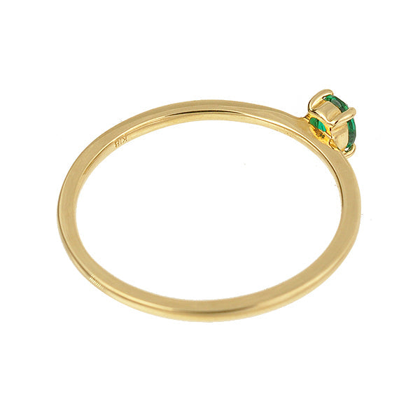 エメラルド K18リング(クレサンベール/パレット/オーバル/ライン/5月誕生石)《WRGE2644》