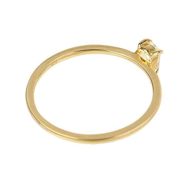 ウォーターオパール K18リング(クレサンベール/パレット/オーバル/ライン/10月誕生石)《WRGW2644》