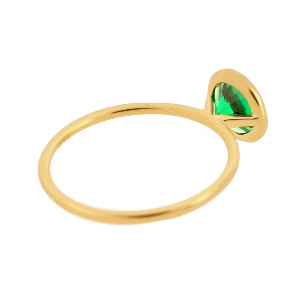 エメラルド K18リング(クレサンベール/1カラットサイズ/フクリン/5月誕生石)《WRGE3580》