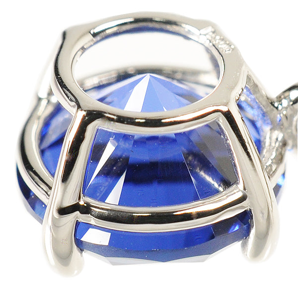 ブルーサファイア プラチナネックレス(クレサンベール/2カラットUP/ラウンドブリリアント/9月誕生石)《WPDS2581》