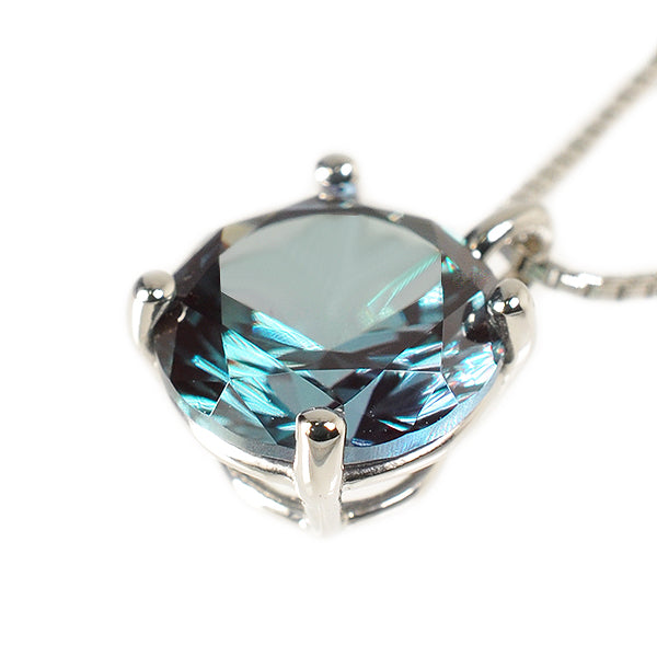 アレキサンドライト プラチナネックレス(クレサンベール/2カラットUP/ラウンドブリリアント/6月誕生石)《WPDA2581》