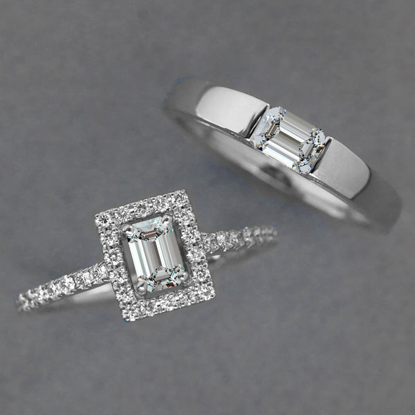 ダイヤモンド プラチナリング(0.3カラット/Dカラー/VVS1/エメラルドカット/一粒/タンク/4月誕生石/GIAグレーディングレポート付き)《WRGD3755》