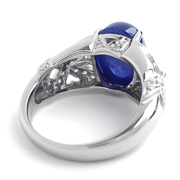 スターサファイア/ダイヤモンド プラチナリング(クレサンベール/35周年/9月誕生石)《BRGF6930》