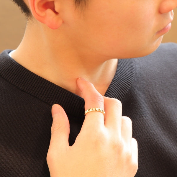 K18リング(サンカク/カットリング/M/Lサイズ/ユニセックス)《ORGY1817》