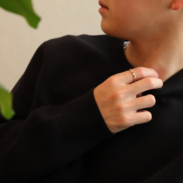 K18リング(サンカク/カットリング/M/Lサイズ/ユニセックス)《ORGY1817》