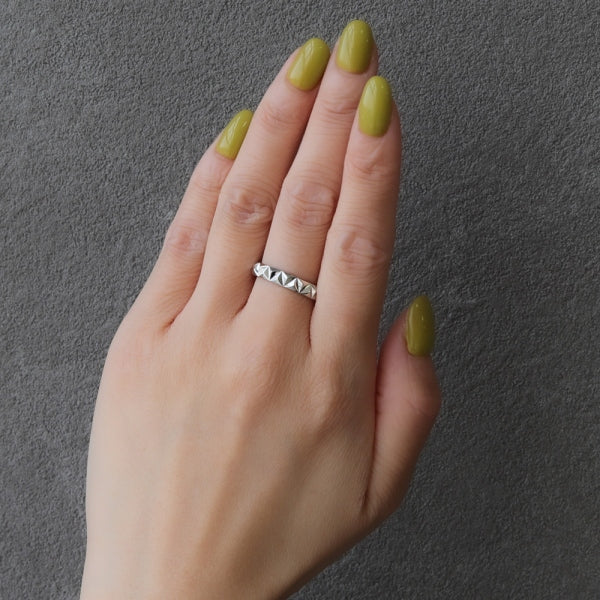 プラチナリング(サンカク/カットリング/S/Mサイズ/ユニセックス)《ORGY1818》