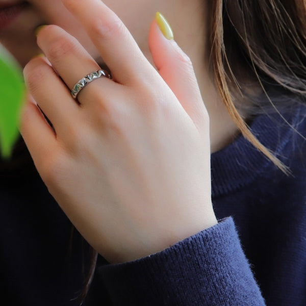 プラチナリング(サンカク/カットリング/S/Mサイズ/ユニセックス)《ORGY1818》