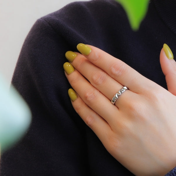 プラチナリング(サンカク/カットリング/S/Mサイズ/ユニセックス)《ORGY1818》