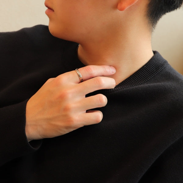 プラチナリング(シカク/カットリング/M/Lサイズ/ユニセックス)《ORGY1823》