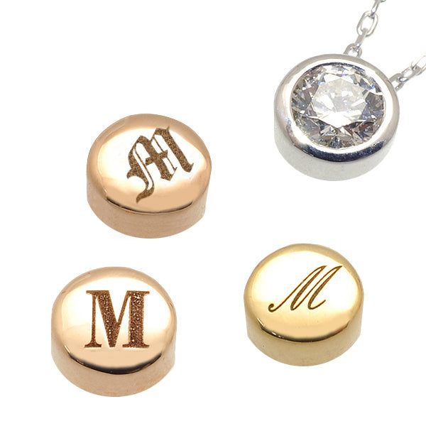 ダイヤモンド K18ネックレス(0.3カラット/HカラーUP/SI2UP/GoodUP/一粒/イニシャル/4月誕生石)《JPDD1257》