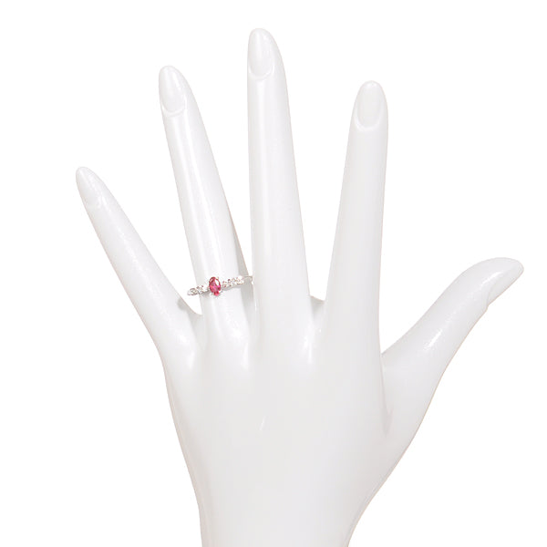 ウォーターオパール/ダイヤモンド K18リング(クレサンベール/リボンモチーフ/10月誕生石)《BRGW7625》