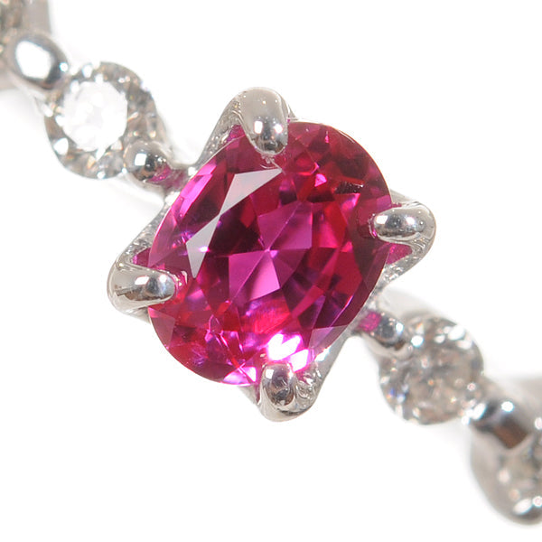 ルビー/ダイヤモンド K18リング(クレサンベール/オーバル/7月誕生石)《BRGR7619》