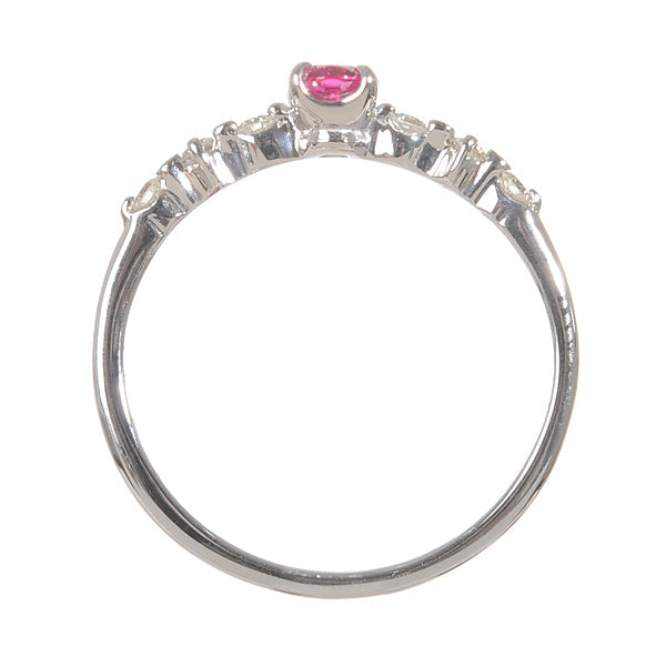 ルビー/ダイヤモンド K18リング(クレサンベール/オーバル/7月誕生石)《BRGR7619》