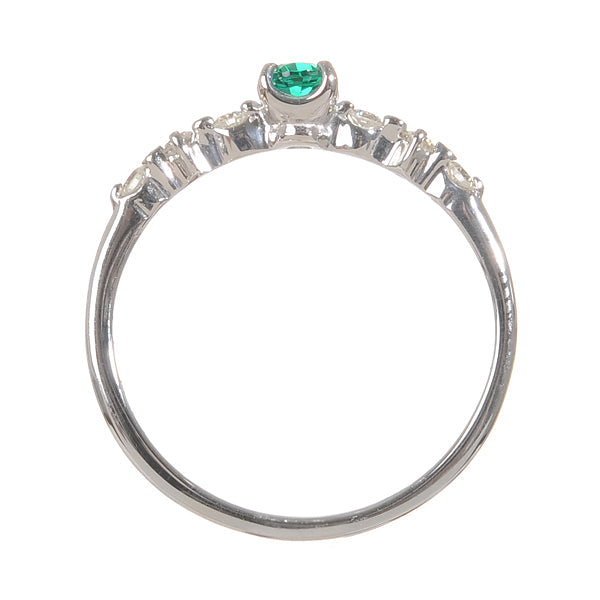 エメラルド/ダイヤモンド K18リング(クレサンベール/オーバル/5月誕生石)《BRGE7619》