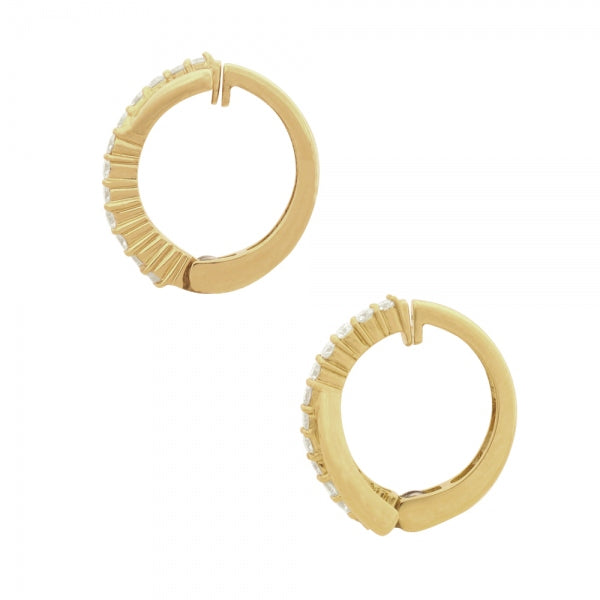 ダイヤモンド K18イヤリング(計0.3カラット/ピアリング/4月誕生石)《WESD3724》