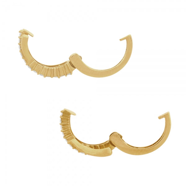 ダイヤモンド K18イヤリング(計0.3カラット/ピアリング/4月誕生石)《WESD3724》