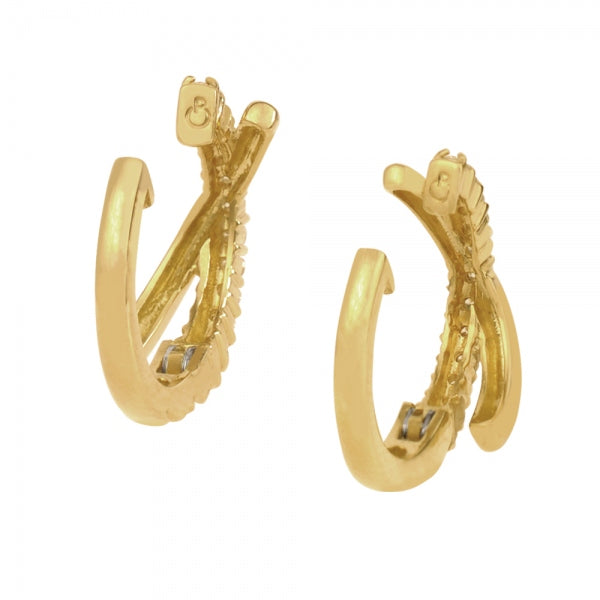 ダイヤモンド K18イヤリング(計0.3カラット/ピアリング/4月誕生石)《WESD3724》