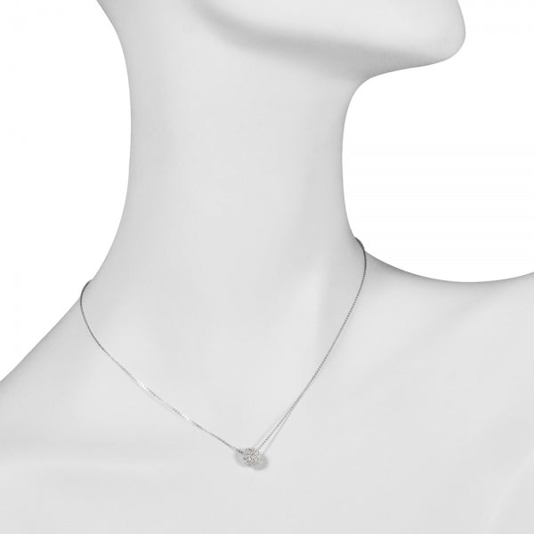 ダイヤモンド プラチナネックレス(計0.40カラット/テーパーバケット/パヴェ/スフィア/4月誕生石)《WPDD3511》